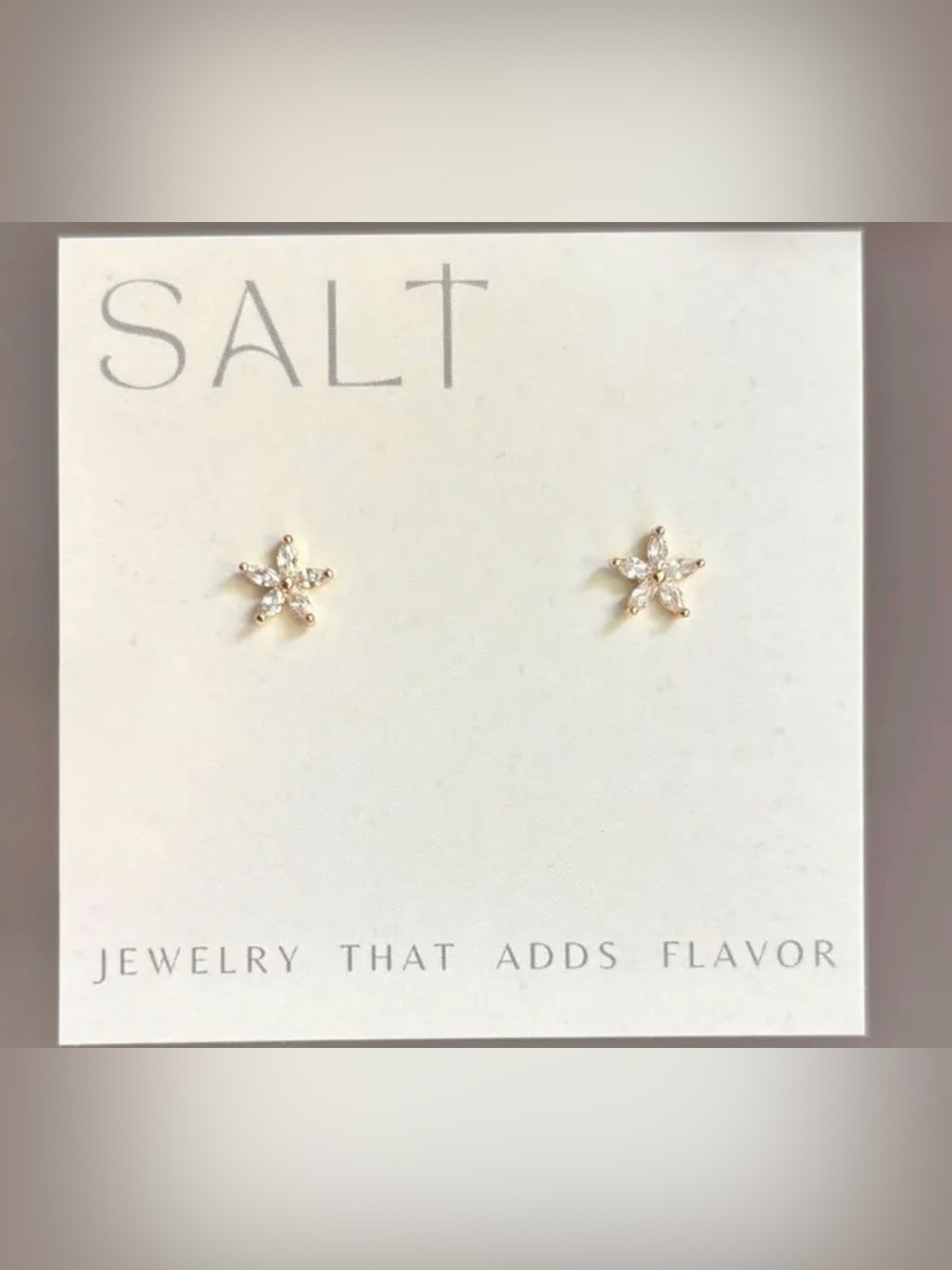 SALT by Sarah Curtis FLOWER STUDS 18k gold plated | floral stud earrings